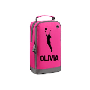 Girls Personalised Netball Bag Boot Bags Kit For Her Kids P.E Sports Bag Custom Name Gift Back To School Gym Bag