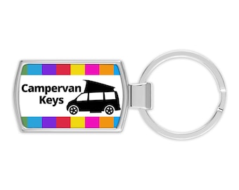 Llavero de metal con forma de autocaravana y caja de regalo. Regalo ideal para él o ella.