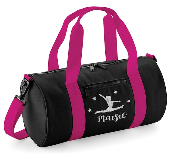 Personalised Gymnastics Bag For Girls Glitter Holdall Gym Kit Barrel Bags Dance Shoes Kids Back To School Accessories Custom Name Gift