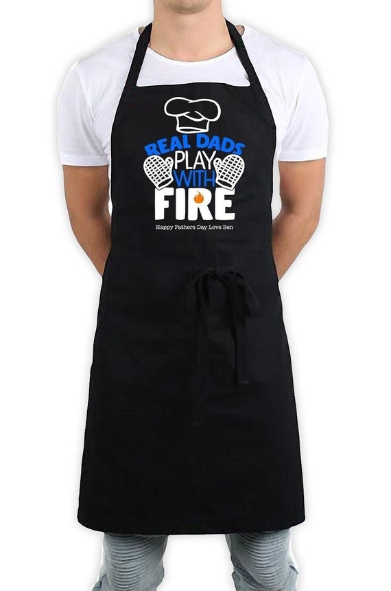 Funny Aprons for Men Customized BBQ Apron With Pockets Fathers Day