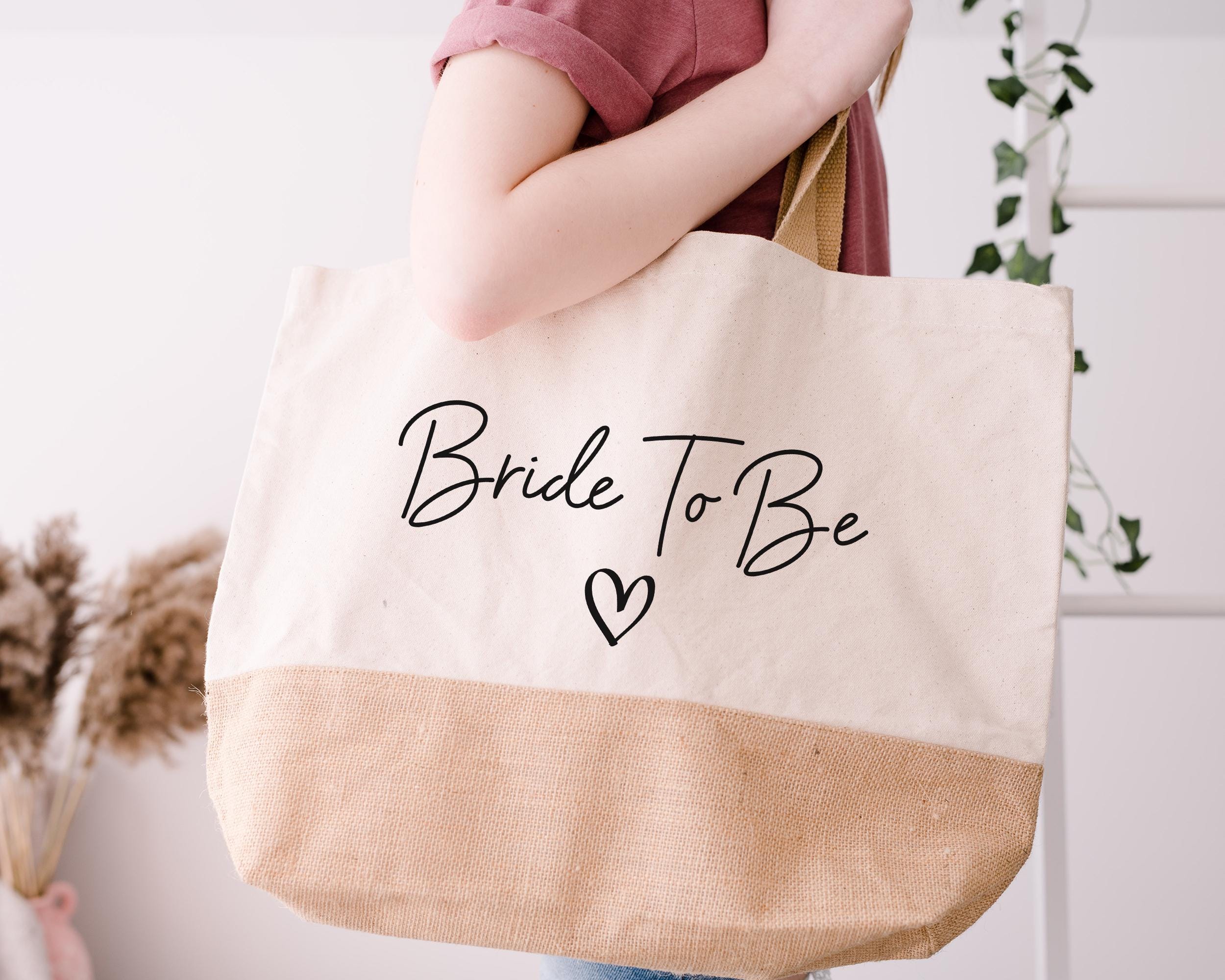 Bride To Be Tote Bag, Hen Do, Bachelorette Party, Bridal Team, Bridesmaid, Beach Bag, Jute, Weekend Away Bag, Maid Of Honour, Gift