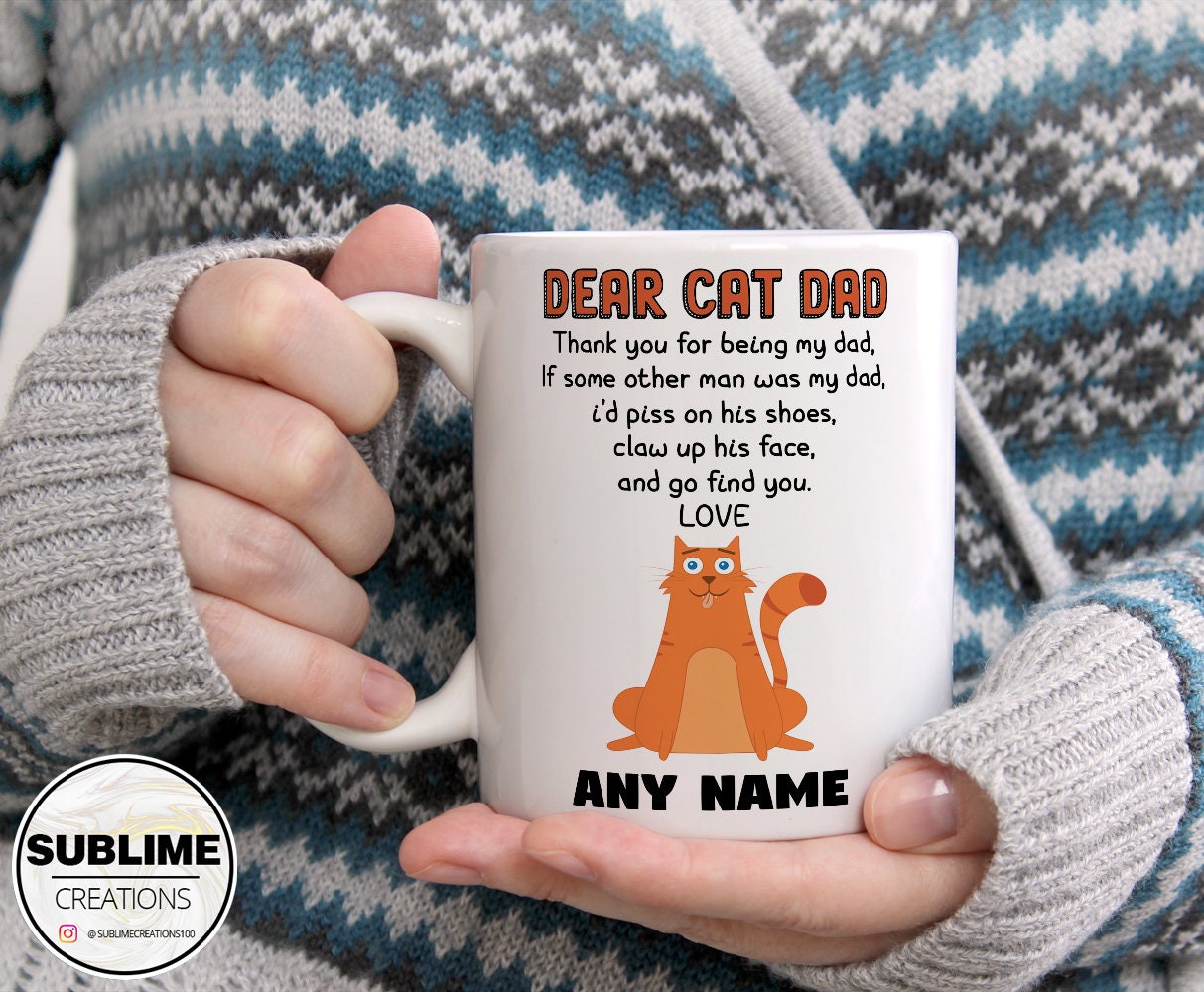 personalized cat dad mug