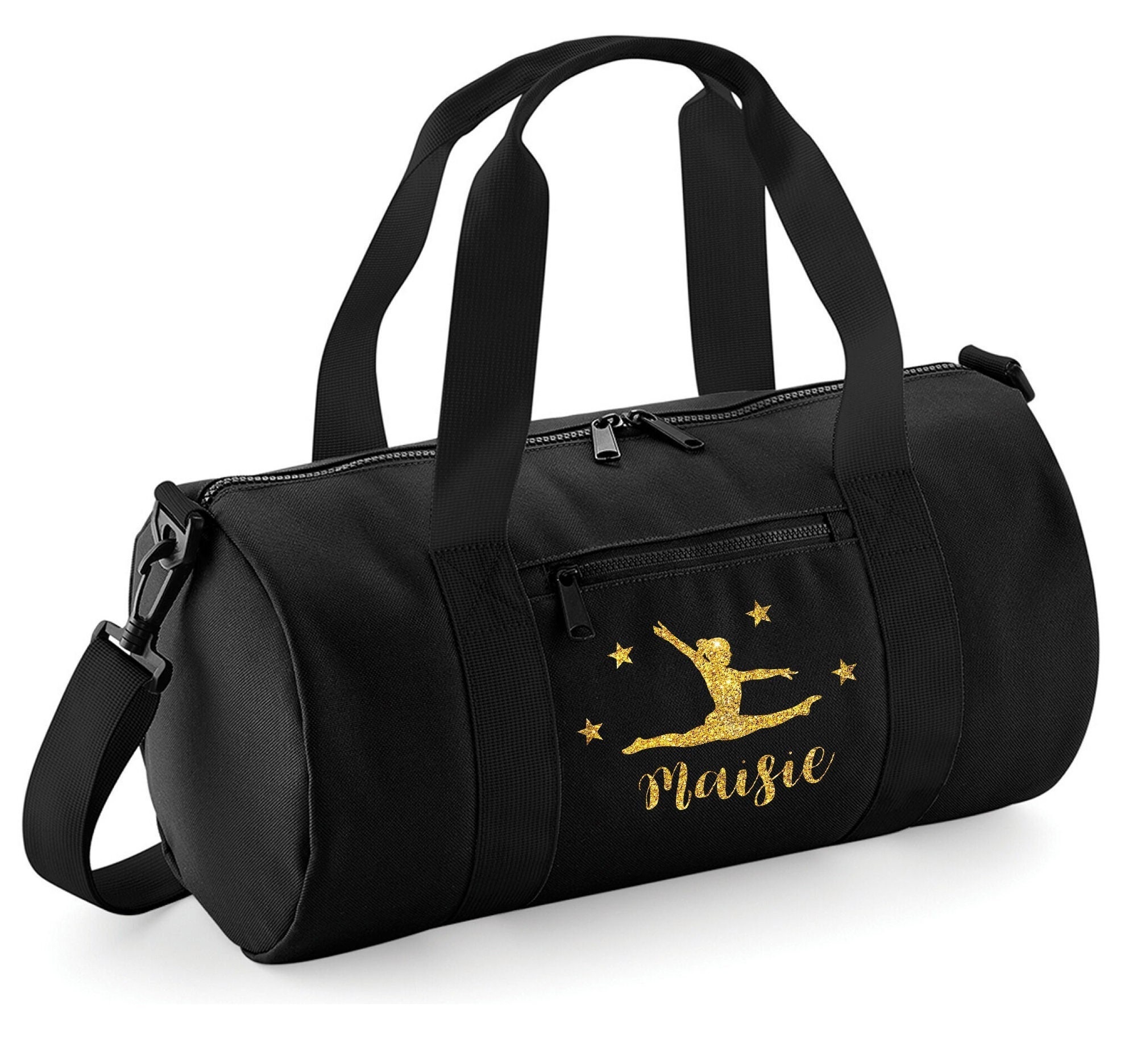 Sac De Gym Personnalisé Fille – Sac Danse Gymnastique Turquoise/Violet, Grand Compartiment, Bandoulière Réglable