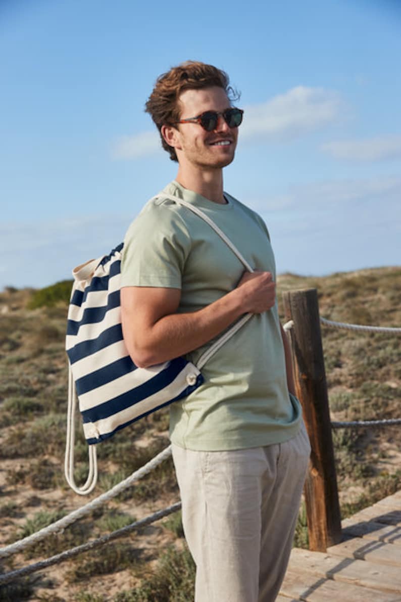 Personalised Drawstring Bag, Custom Gym Bag, Nautical Beach Bag ...