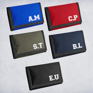Billetera personalizada para niños, billetera para niños, iniciales personalizadas, dinero de bolsillo, vacaciones, viaje escolar, bolsillo para monedas, tarjetero