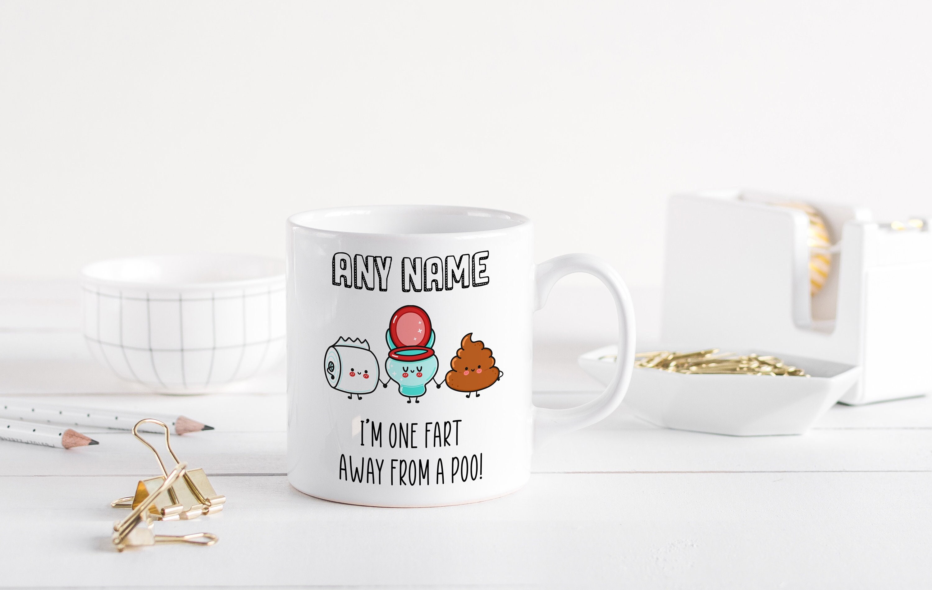 Farty Pants Funny White 10oz Novelty Birthday Gift Mug