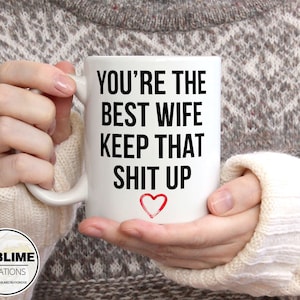 Taza para la mejor esposa, regalo de San Valentín, regalos de aniversario, la mejor esposa del mundo, para parejas, casadas, aniversario de bodas, café, taza de té