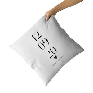 Anniversary Gift Personalised Wedding Gifts Engagement Present Cushion For Couples Custom Name Date Decorative Pillow Cushions Keepsake