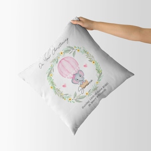 Baby Christening Gift Personalised Cushion Gift For Girls Babies Custom Keepsake Any Name Pillow Decorative Cushions Bedroom Nursery Decor