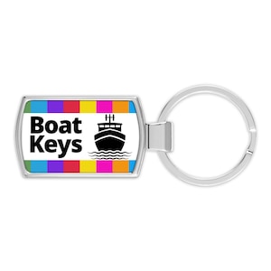 Boat Keys Keyring, Metal Key Ring with Gift Box, Boat Owner Gift, For Him or Her