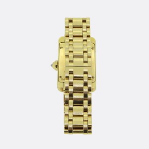 Cartier Tank Américaine Diamond Quartz Damski zegarek na rękę Ref 2482 18-karatowe żółte złoto zdjęcie 2