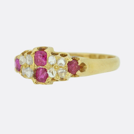 Victorian Ruby Ring - Burmese Ruby and Diamond Ri… - image 3