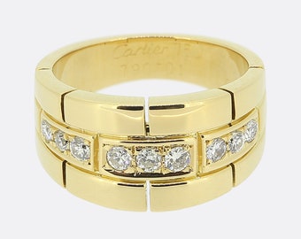 Cartier Gold Ring - Vintage Maillon Panthère Diamond Ring 18ct Yellow Gold