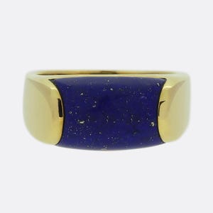 Bvlgari Tronchetto Lapis Lazuli Ring 18ct Yellow Gold
