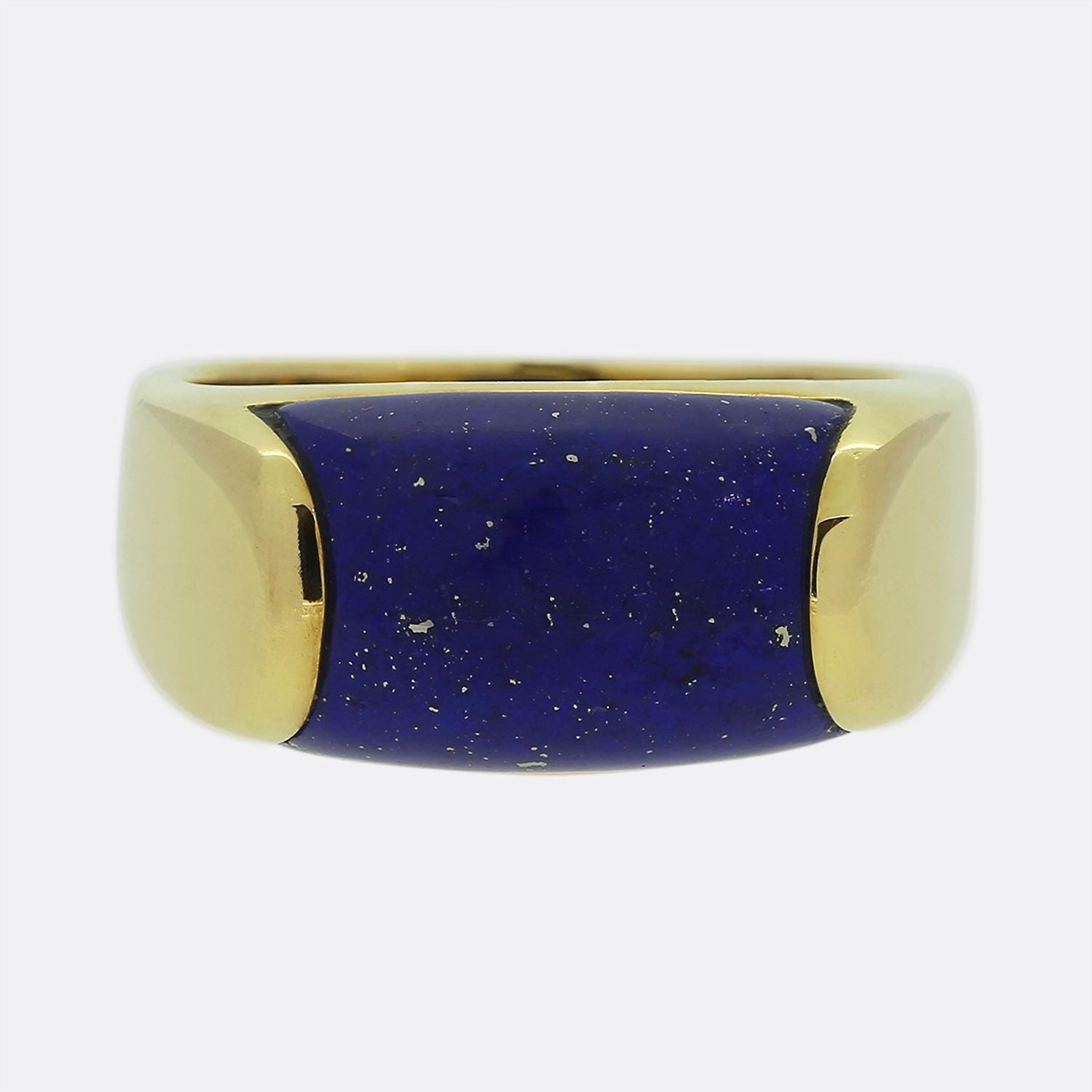 Bvlgari Tronchetto Lapis Lazuli Ring 18ct Yellow Gold