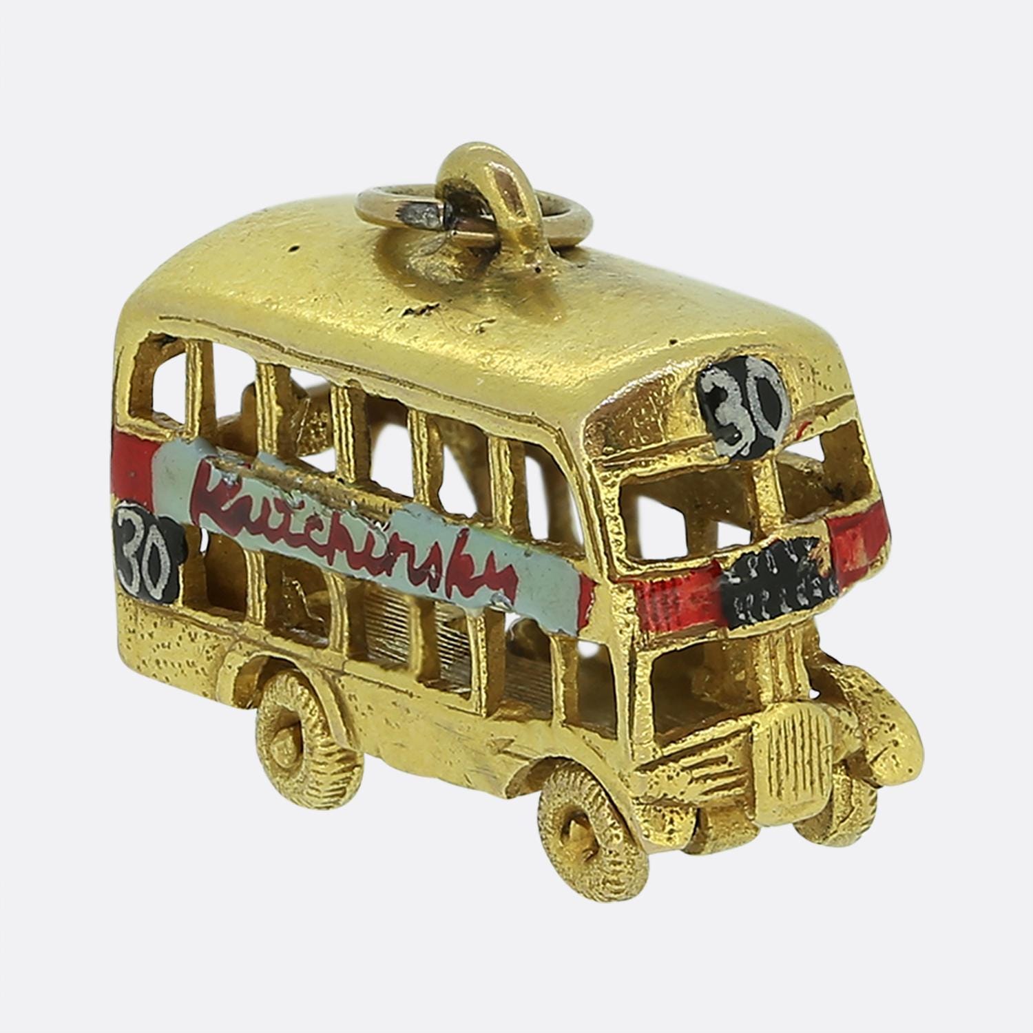 9ct Gold Bus Charm - Etsy
