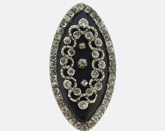 Georgian Bague au Fermament Ring 15ct Gold and Silver