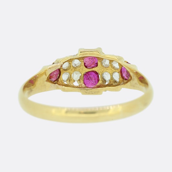 Victorian Ruby Ring - Burmese Ruby and Diamond Ri… - image 5