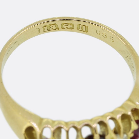 Antique Ruby Ring  - Edwardian Ruby and Diamond F… - image 5