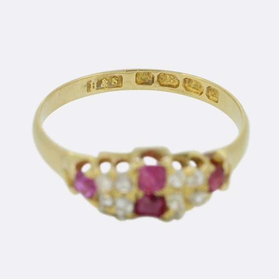 Victorian Ruby Ring - Burmese Ruby and Diamond Ri… - image 6