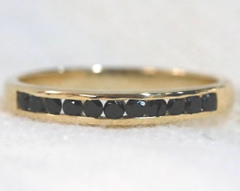 9ct Yellow Gold Sapphire Eternity Band | September Birthstone Ring