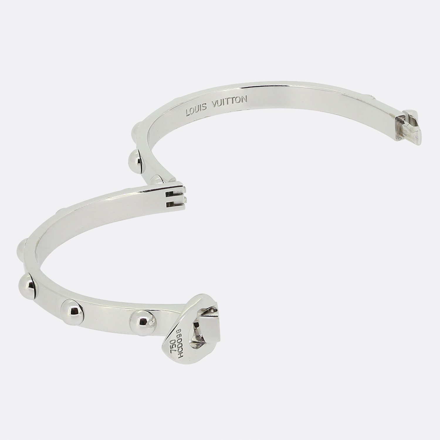 louis vuitton silver bangle bracelet