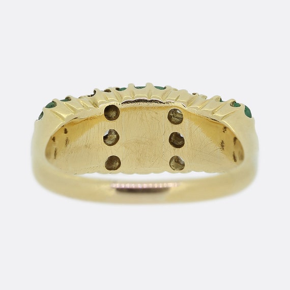 Antique Emerald and Diamond Three Stone Ring 18ct… - image 5