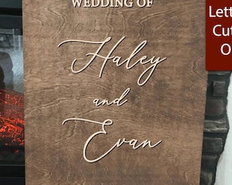 Wood lettering ONLY, DIY wedding welcome sign for wedding ceremony decor, wooden name sign, established date wood signs keepsake heirloom