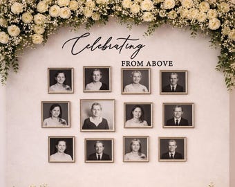 Celebrating from above wedding lettering cutouts ONLY for memorial wall display, in memory of sign letters rustic wedding decor wooden words