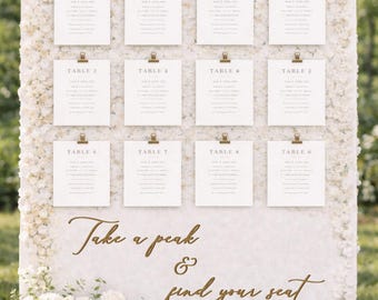 Take a peak & find your seat lettering cutouts, wedding seating chart sign letters, rustic wedding decor, please find your seat wood sign