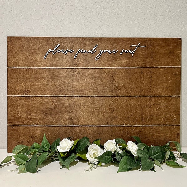 3D wedding seating chart sign, rustic wedding decor for wedding reception, wooden seating plan, please find your seat wood sign dance floor