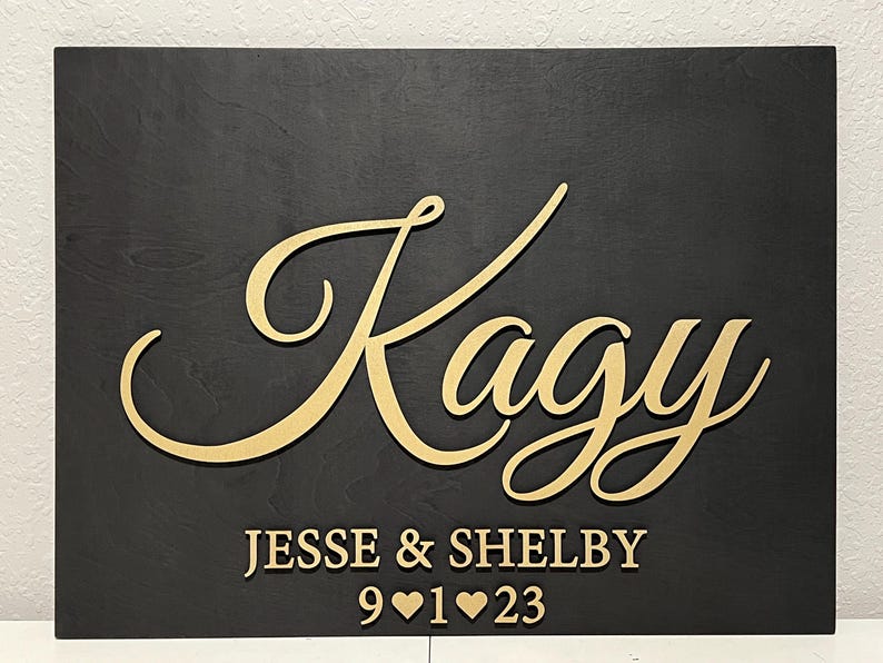Custom Wedding Sign for Wedding Ceremony, Wooden Bride & Groom Custom