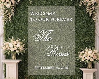 Custom name wood lettering ONLY, DIY wedding welcome to our forever sign wedding decor, personalized wooden name, established date wood sign