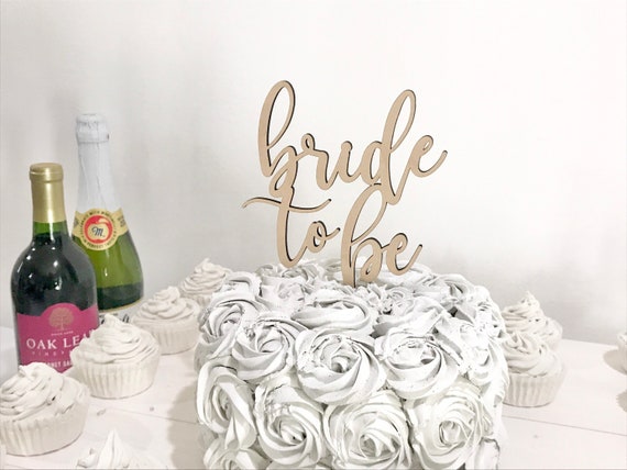photo Rustic Bridal Shower Cake Ideas bride to be cake topper wood bridal shower cake pick rustic etsy