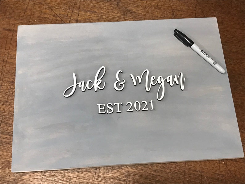 established date engraved wood custom wedding guest book alternative wooden personalized last name sign rustic wedding reception decor