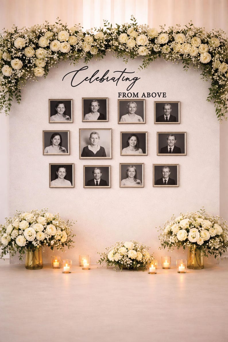 Celebrating From Above Wedding Lettering Cutouts ONLY for Memorial Wall ...
