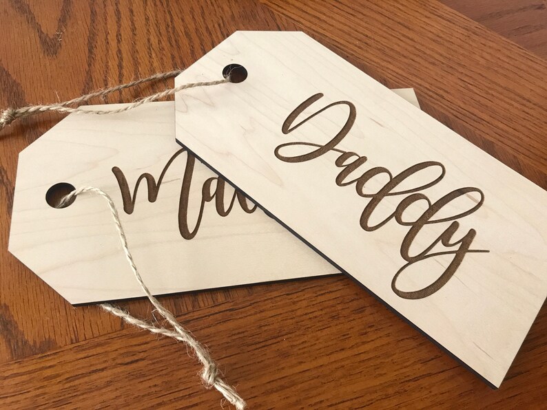 Custom Name Gift Tags Personalized Christmas Ornaments Etsy