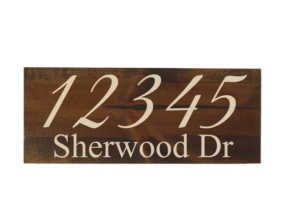 Engraved House Numbers Address Plaque Walnut Custom Rustic Housewarming Gift Personalized New Home Wood Signs Carved Wooden House Decor By Woodbott Catch My Party