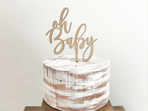 rustic baby shower cake