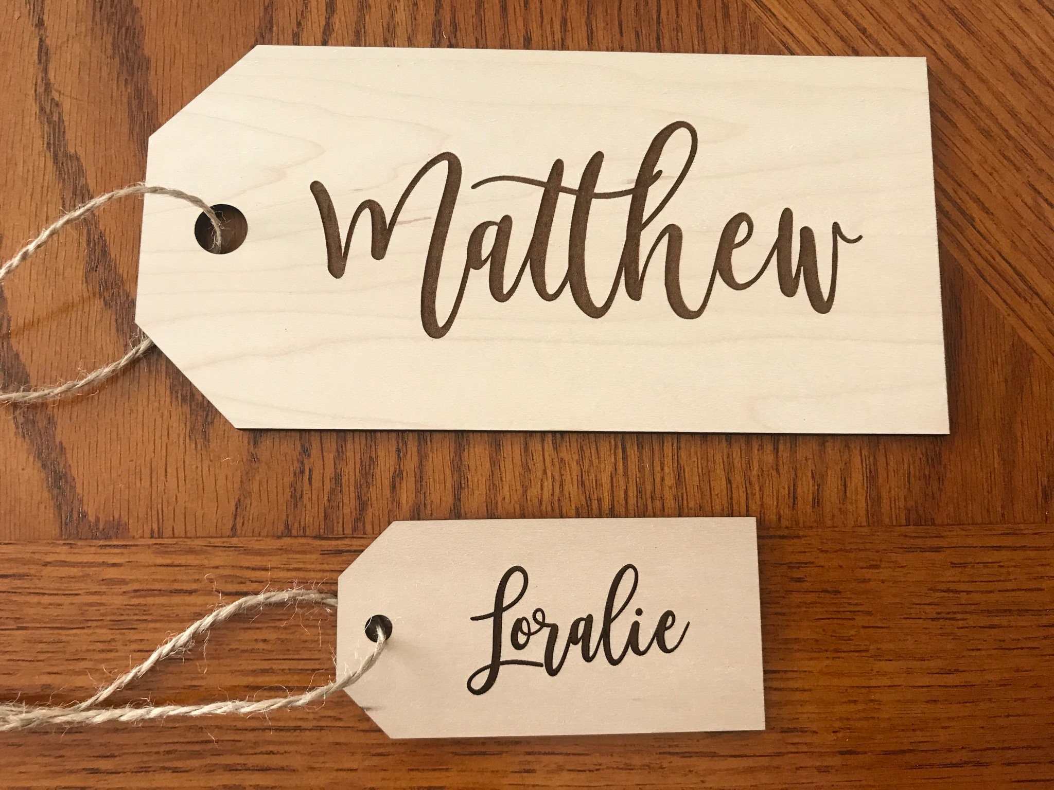 Custom Name Gift Tags Personalized Christmas Ornaments Etsy