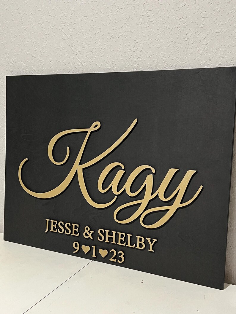 Custom Wedding Sign for Wedding Ceremony, Wooden Bride & Groom Custom