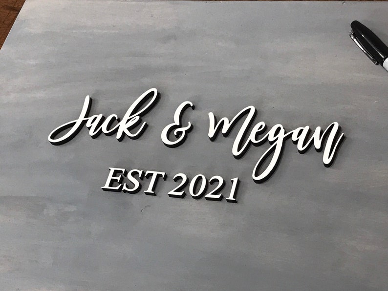 established date engraved wood custom wedding guest book alternative wooden personalized last name sign rustic wedding reception decor