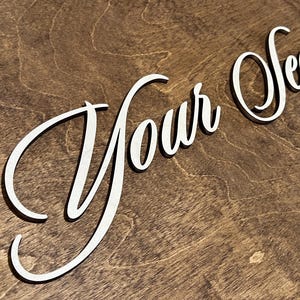 Your Seat Awaits lettering cutouts ONLY, wedding seating chart sign letters, rustic wedding decor, please find your seat wooden words