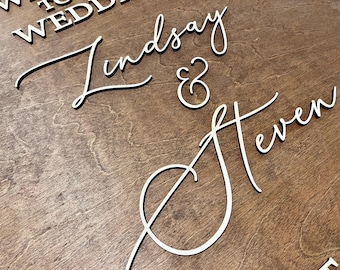Wood lettering ONLY, DIY wedding welcome sign for wedding ceremony decor, wooden name sign, established date wood signs keepsake heirloom