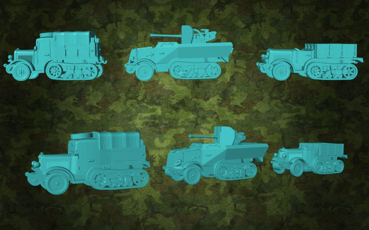 Lot of Model Kits to Assemble and Paint - Military Vehicle. Unic P107 ...