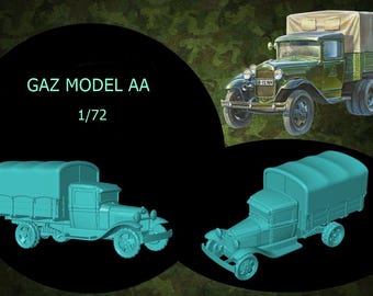 Kit de modelo para montagem e pintura - Veículo militar. GAZ Modelo AA - 1/72