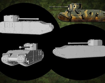 Modelbouwpakket voor montage en beschildering - Militair voertuig. Zware tank TOG II - 1/72