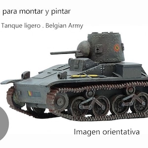 Model kit - Military vehicle. Vickers T-15 light tank - Belgium - 1940.
