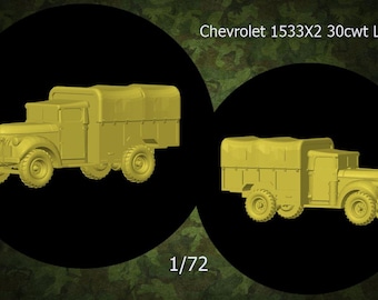 Modelbouwset - Militair voertuig. Chevrolet/Chevy 1533 - Verenigd Koninkrijk - Tweede Wereldoorlog 1941.