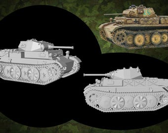 Modelbouwset voor montage en schilderen - Militair voertuig. Panzer II Luchs - 1/72
